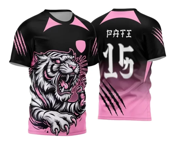 Camisa Interclasse Personalizada–Tigre Rosa|Doces Desenhos
