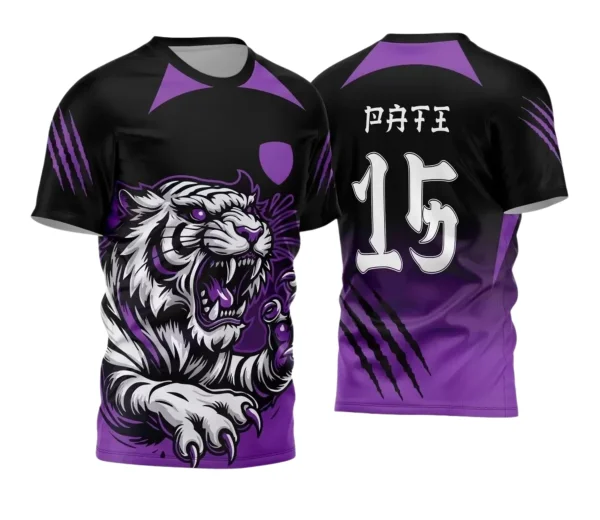 Camisa Interclasse Personalizada – Tigre Roxa