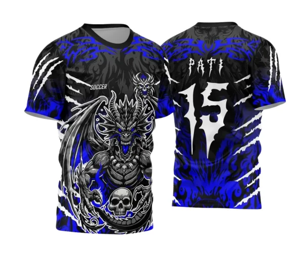 Camisa Interclasse – Dragão Assustador Caveira | Doces Desenhos