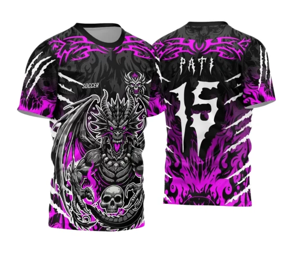 Camisa Interclasse – Dragão Assustador Caveira | Doces Desenhos