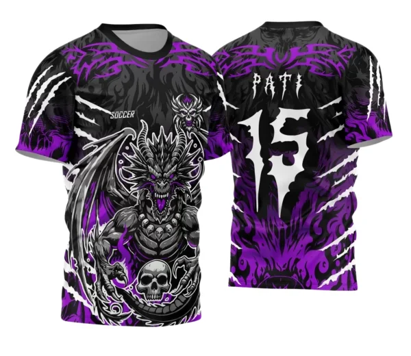 Camisa Interclasse – Dragão Assustador Caveira | Doces Desenhos