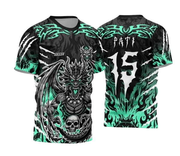 Camisa Interclasse – Dragão Assustador Caveira | Doces Desenhos