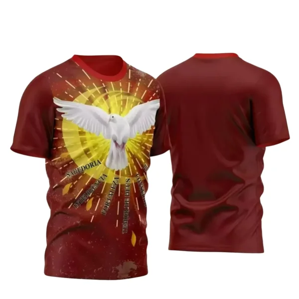 Arte Vetor - Camiseta Crisma - Religião - Crisma Divino Espírito Santo - 2024 - 2025