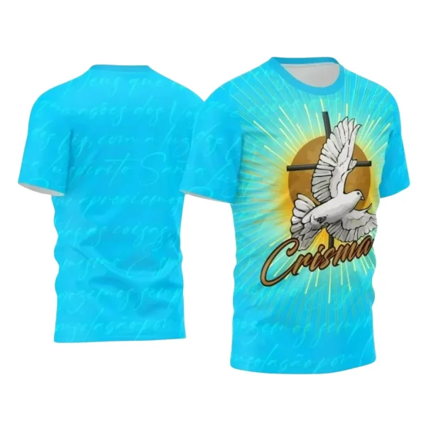 Arte Vetor - Camiseta Crisma - Religião - Crisma Divino Espírito Santo - 2024 - 2025
