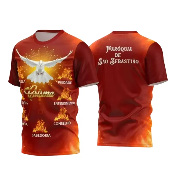 Arte Vetor - Camiseta Crisma - Religião - Crisma Divino Espírito Santo - 2024 - 2025