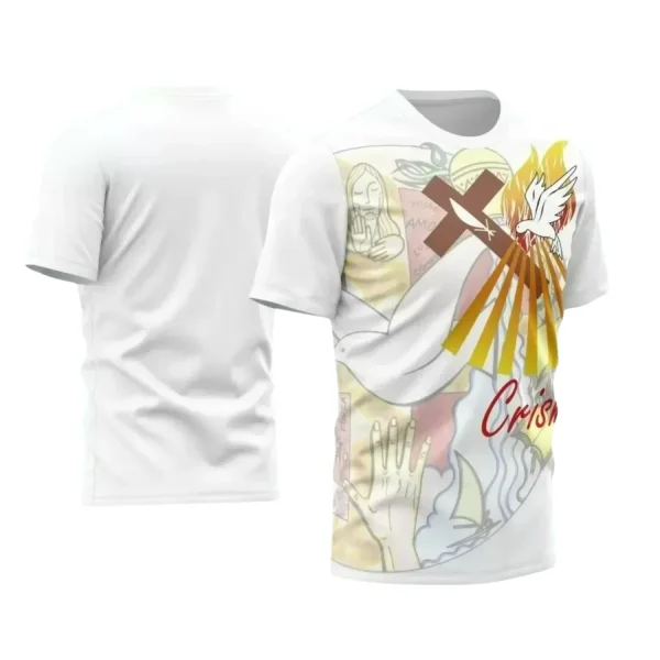 Arte Vetor - Camiseta Crisma - Religião - Crisma Divino Espírito Santo - 2024 - 2025