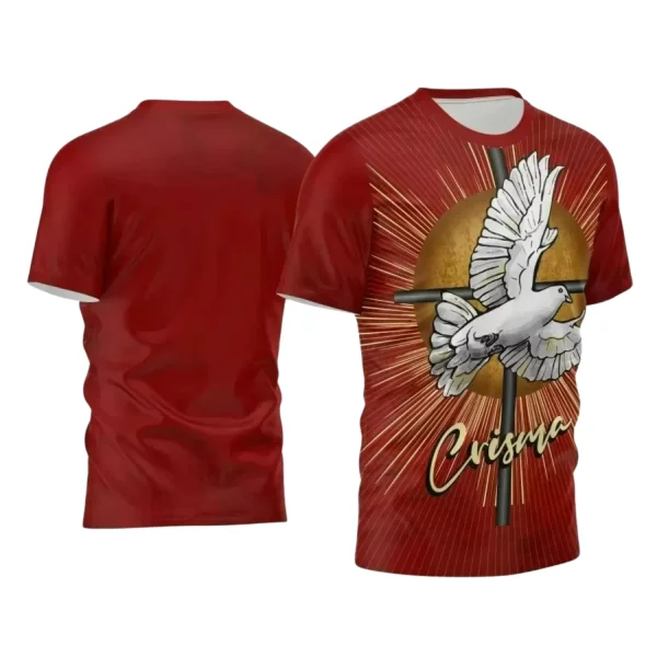 Arte Vetor - Camiseta Crisma - Religião - Crisma Divino Espírito Santo - 2024 - 2025