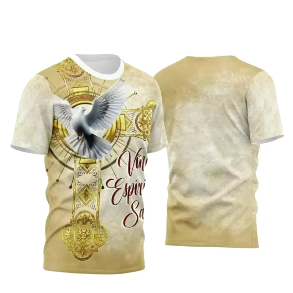 Arte Vetor - Camiseta Crisma - Religião - Crisma Divino Espírito Santo - 2024 - 2025