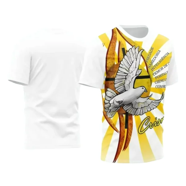 Arte Vetor - Camiseta Crisma - Religião - Crisma Divino Espírito Santo - 2024 - 2025