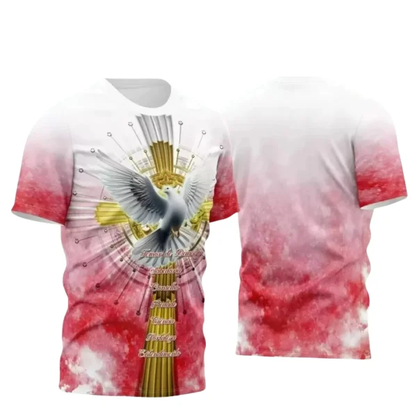 Arte Vetor - Camiseta Crisma - Religião - Crisma Divino Espírito Santo - 2024 - 2025