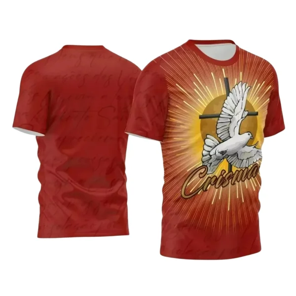 Arte Vetor - Camiseta Crisma - Religião - Crisma Divino Espírito Santo - 2024 - 2025