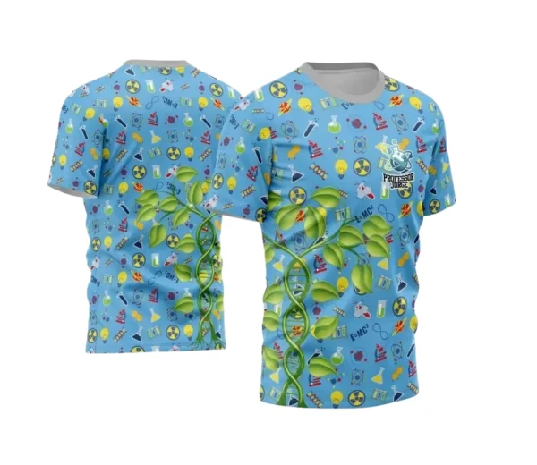 Arte Vetor Estampa Camisa Biologia e Química 2024