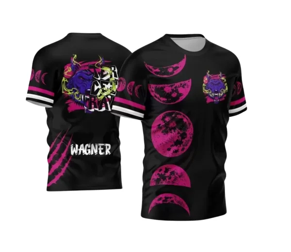 Arte Vetor - Estampa Camiseta Escolar Preta - Formandos - Terceirão - Lobo Feroz - 2025