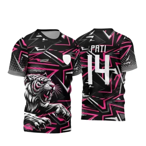 Arte Vetor Interclasse 2024 - Camisa Rosa com Tigre