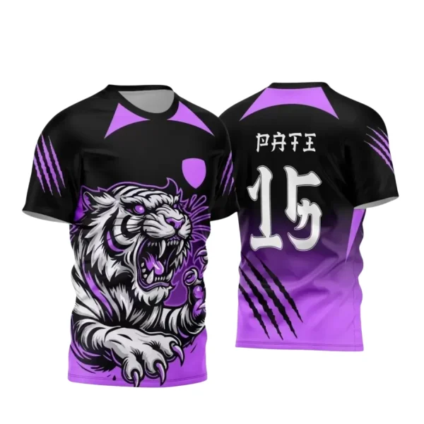 Arte Vetor Interclasse 2025 - Camisa Roxa com Tigre