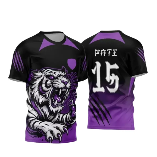 Arte Vetor Interclasse 2025 - Camisa Roxa com Tigre