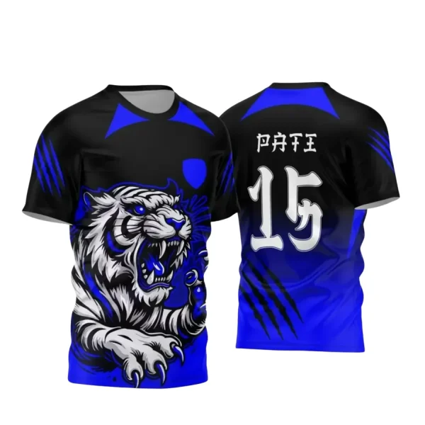 Arte Vetor para Camisa Interclasse Tigre – 2025 Preta e Azul