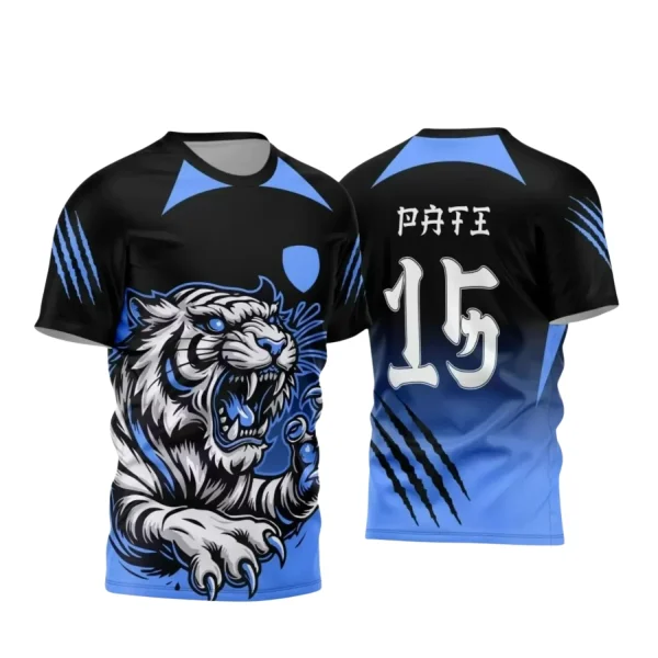 Arte Vetor para Camisa Interclasse Tigre – 2025 Preta e Azul