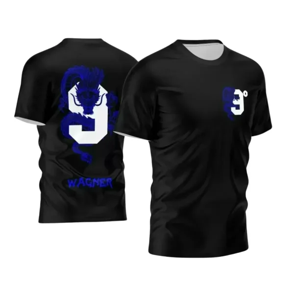 Camisa Escolar Personalizada - Preta - Nono Ano - Tema Dragão - 2025