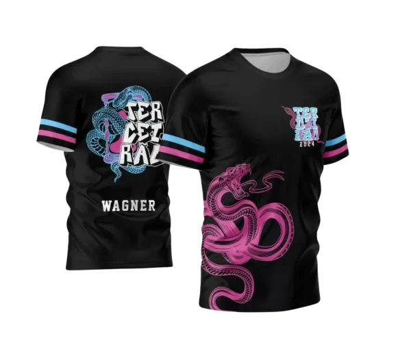 Camisa Escolar Personalizada - Terceirão - Tema Cobra - 2024 - 2025