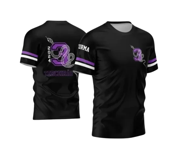 Camisa Escolar Personalizada - Terceirão - Tema Cobra - 2024 - 2025