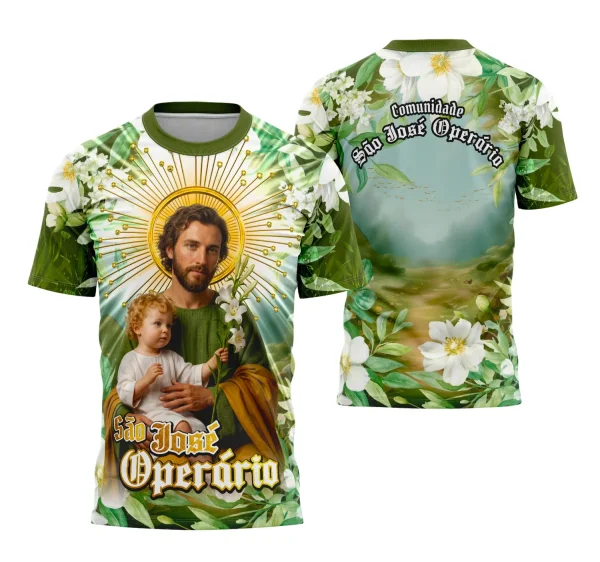 Camiseta Católica São José Operário para Devoção