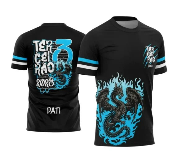 Camiseta Terceirão Dragão 2025 com Estampa Escolar Irada