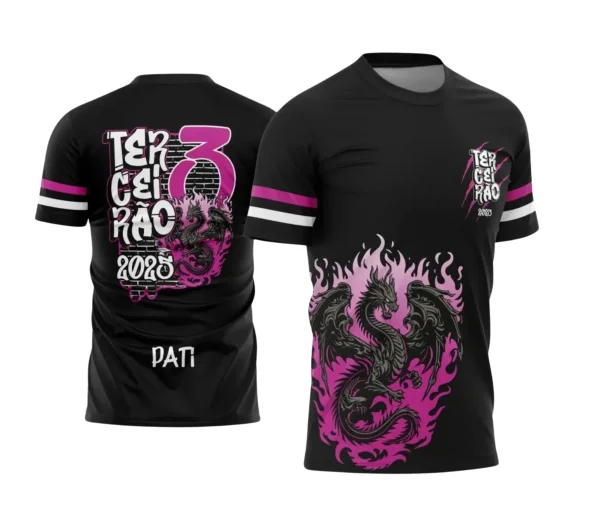 Camiseta Terceirão Dragão 2025 com Estampa Escolar Irada