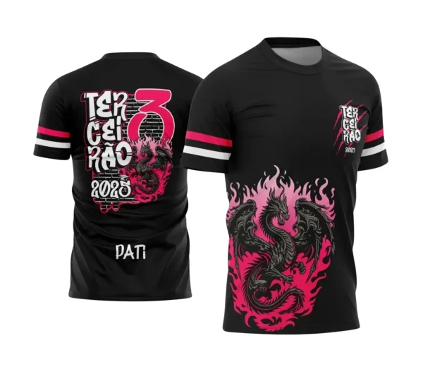 Camiseta Terceirão Dragão 2025 com Estampa Escolar Irada