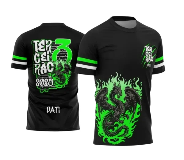 Camiseta Terceirão Dragão 2025 com Estampa Escolar Irada