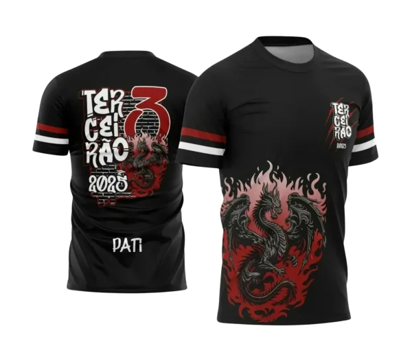 Camiseta Terceirão Dragão 2025 com Estampa Escolar Irada