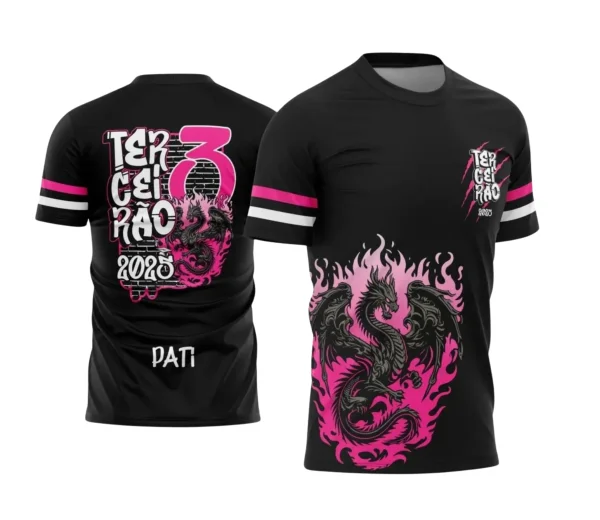 Camiseta Terceirão Dragão 2025 com Estampa Escolar Irada