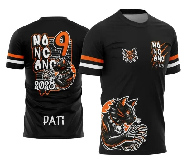 Camiseta Escolar 9º Ano Tema Gatinho | Doces Desenhos