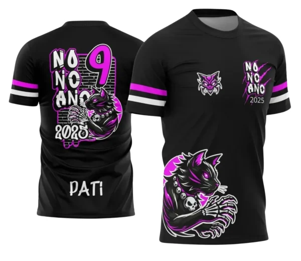 Camiseta Escolar 9º Ano Tema Gatinho | Doces Desenhos