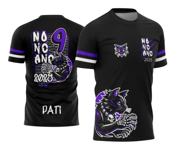 Camiseta Escolar 9º Ano Tema Gatinho | Doces Desenhos