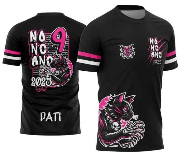 Camiseta Escolar 9º Ano Tema Gatinho | Doces Desenhos