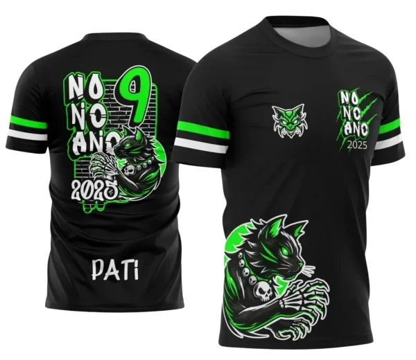 Camiseta Escolar 9º Ano Tema Gatinho | Doces Desenhos