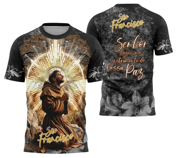 Camiseta Religiosa São Francisco de Assis