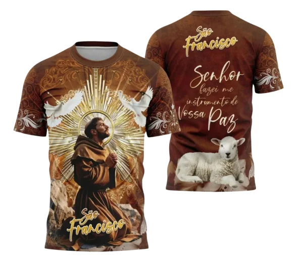 Camiseta Religiosa São Francisco de Assis