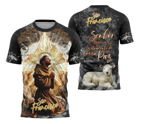 Camiseta Religiosa São Francisco de Assis