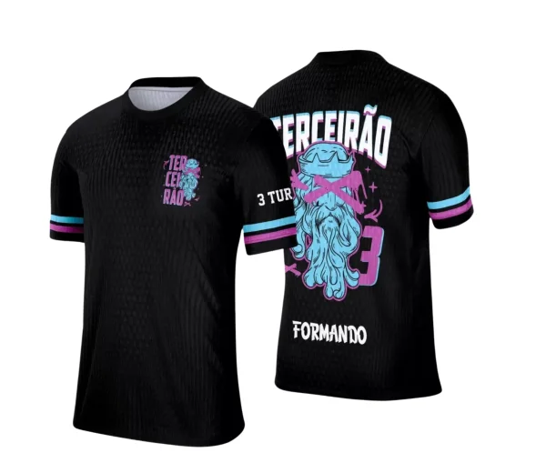 Estampa Camiseta Escolar Preta – Formandos – Concluintes 2025 – Terceirão 2025 - Busto Estátua