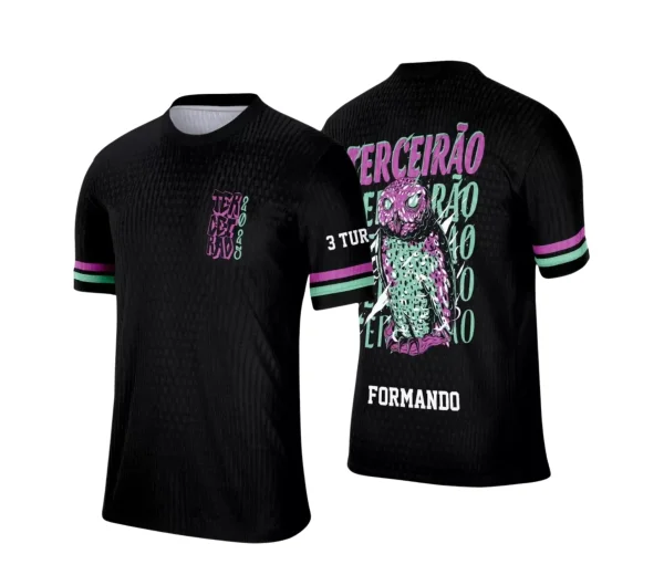 Estampa Camiseta Escolar Preta – Formandos – Concluintes 2025 – Terceirão 2025 - Coruja