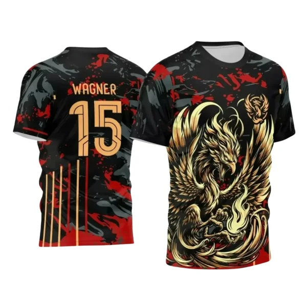 Estampa Camiseta Interclasse 2025 Fênix Dourada