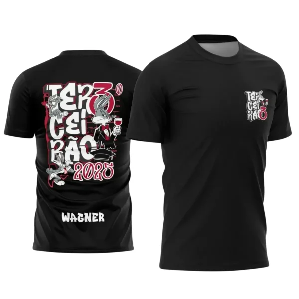 Estampa Para Camiseta Escolar 2025 – Arte Vetor - Uniforme Concluintes 2025 – Terceirão: Estilo Pernalonga