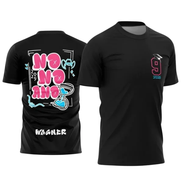 Estampa Para Camiseta Escolar – Arte Vetor - Uniforme Concluintes 2025 – Formandos 9º Ano: Estilo  Ampulheta