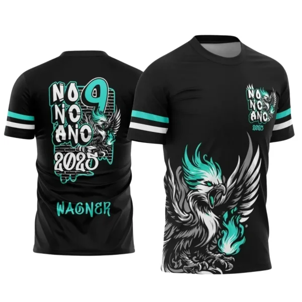 Estampa Para Camiseta Escolar – Arte Vetor - Uniforme Concluintes 2025 – Formandos 9º Ano: Estilo Fênix