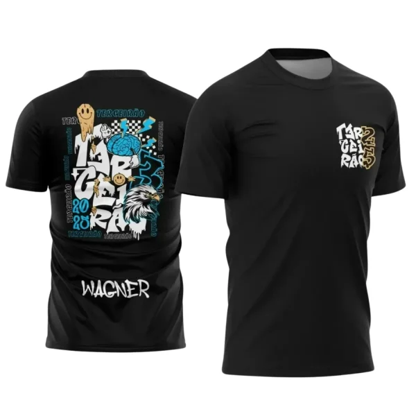 Estampa Para Camiseta Escolar – Arte Vetor - Uniforme Concluintes 2025 – Terceirão: Estilo Cérebro