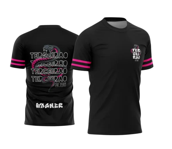 Estampa Para Camiseta Escolar – Arte Vetor - Uniforme Concluintes 2025 – Terceirão: Estilo Cobra