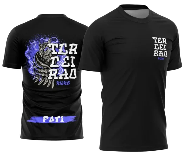 Camiseta Terceirão Coruja – Uniforme Escolar Criativo para Concluintes