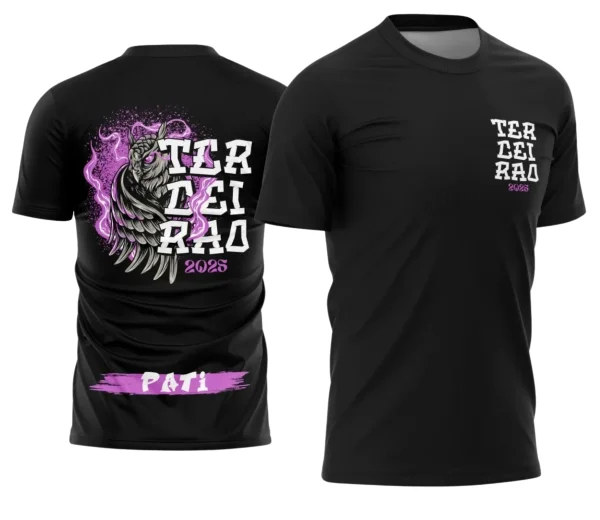 Camiseta Terceirão Coruja – Uniforme Escolar Criativo para Concluintes